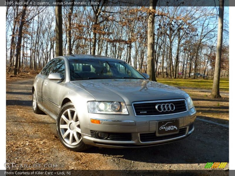 Akoya Silver Metallic / Black 2005 Audi A8 4.2 quattro