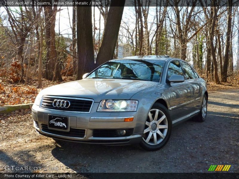 Akoya Silver Metallic / Black 2005 Audi A8 4.2 quattro