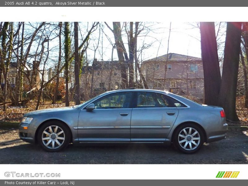 Akoya Silver Metallic / Black 2005 Audi A8 4.2 quattro
