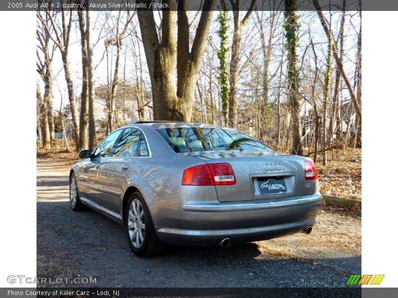 Akoya Silver Metallic / Black 2005 Audi A8 4.2 quattro