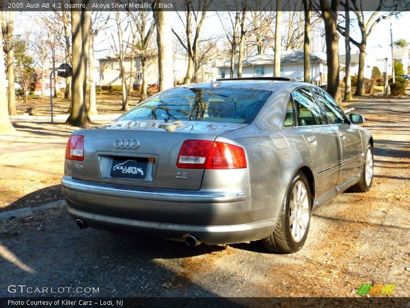 Akoya Silver Metallic / Black 2005 Audi A8 4.2 quattro