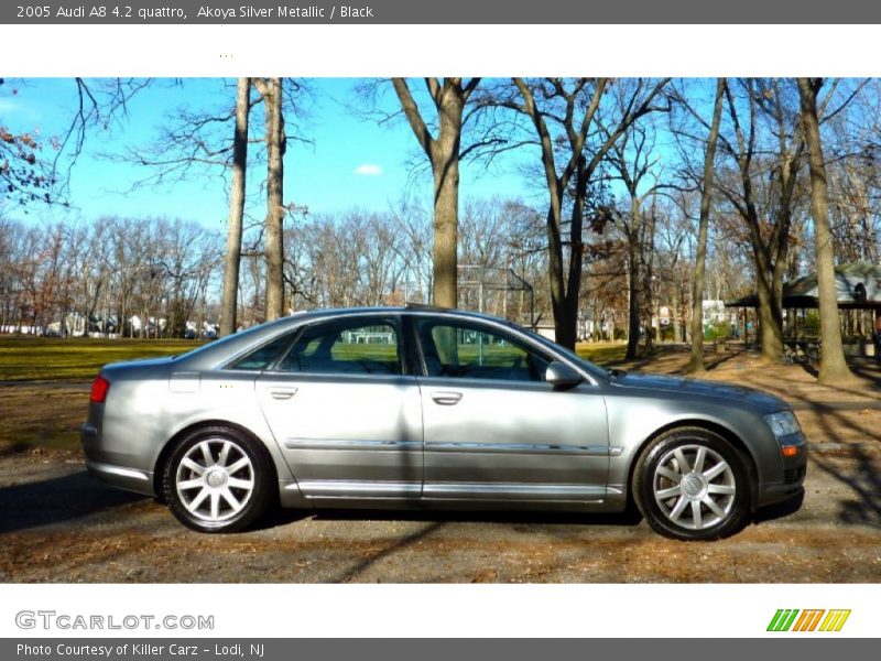 Akoya Silver Metallic / Black 2005 Audi A8 4.2 quattro