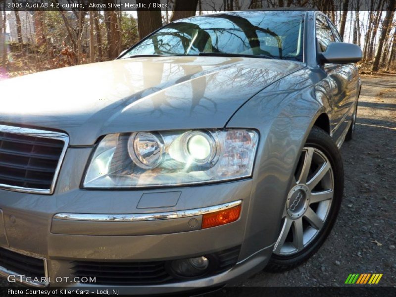 Akoya Silver Metallic / Black 2005 Audi A8 4.2 quattro