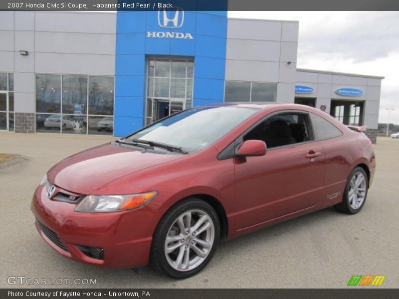 Habanero Red Pearl / Black 2007 Honda Civic Si Coupe