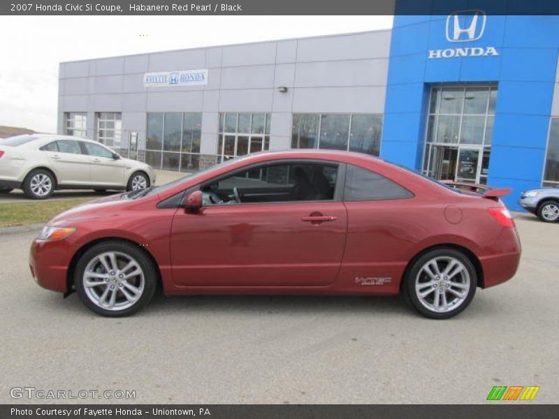 Habanero Red Pearl / Black 2007 Honda Civic Si Coupe