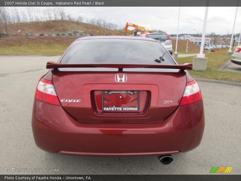 Habanero Red Pearl / Black 2007 Honda Civic Si Coupe