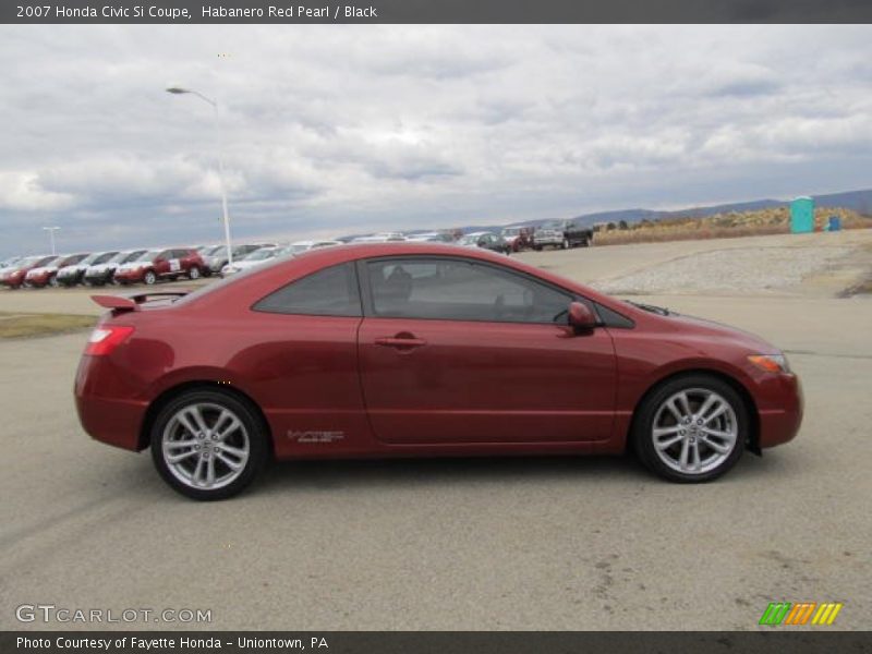 Habanero Red Pearl / Black 2007 Honda Civic Si Coupe