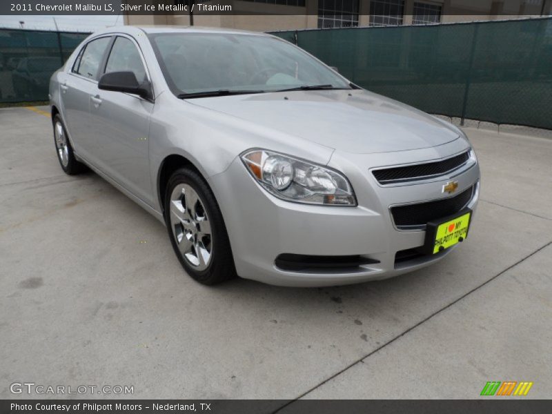 Silver Ice Metallic / Titanium 2011 Chevrolet Malibu LS