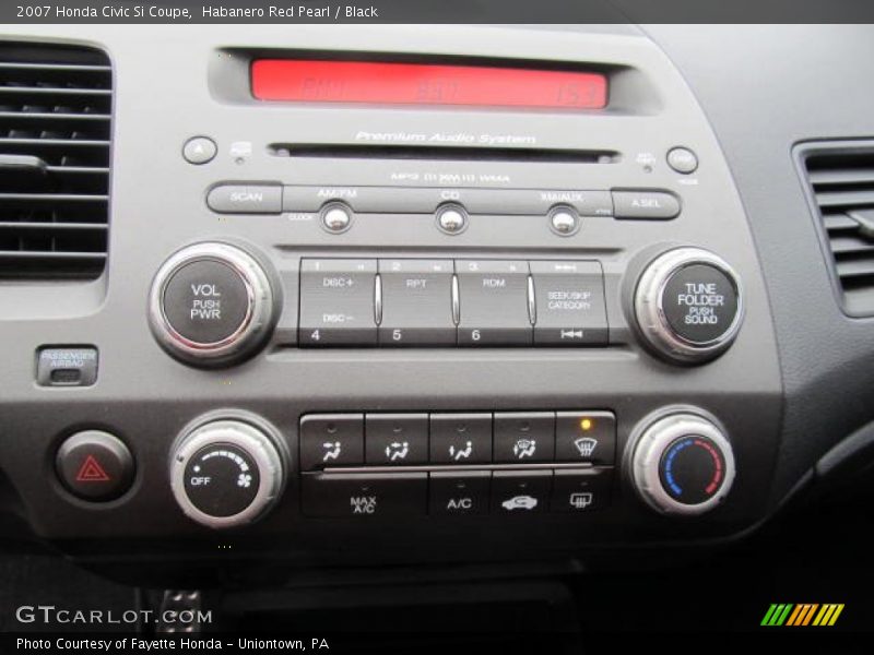 Habanero Red Pearl / Black 2007 Honda Civic Si Coupe