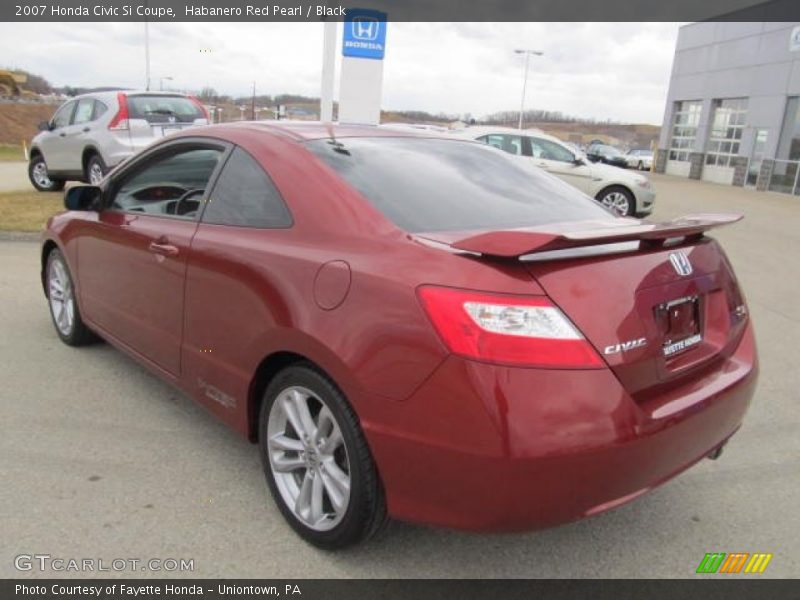 Habanero Red Pearl / Black 2007 Honda Civic Si Coupe