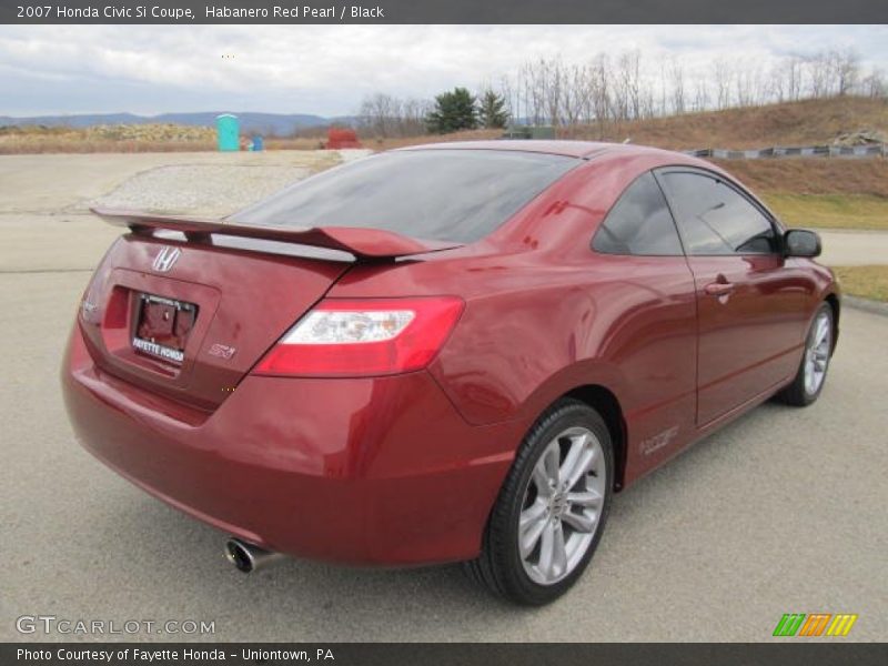 Habanero Red Pearl / Black 2007 Honda Civic Si Coupe