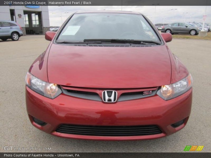 Habanero Red Pearl / Black 2007 Honda Civic Si Coupe