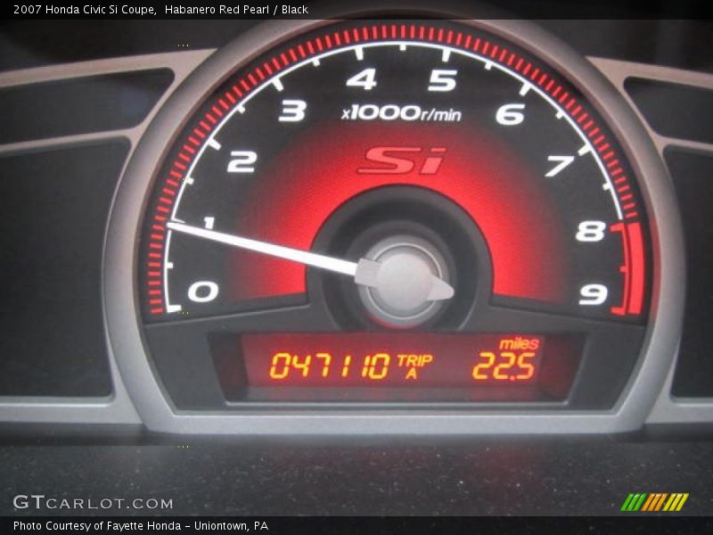 Habanero Red Pearl / Black 2007 Honda Civic Si Coupe