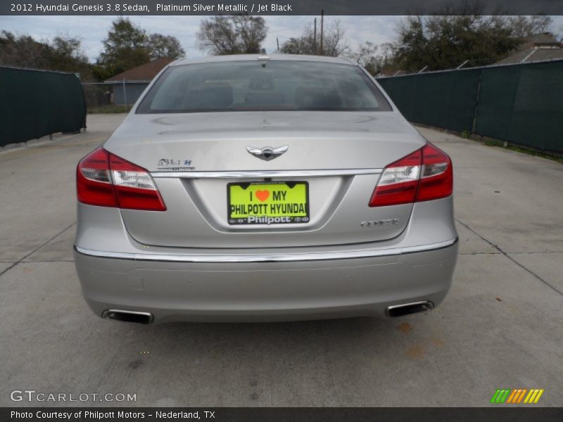 Platinum Silver Metallic / Jet Black 2012 Hyundai Genesis 3.8 Sedan