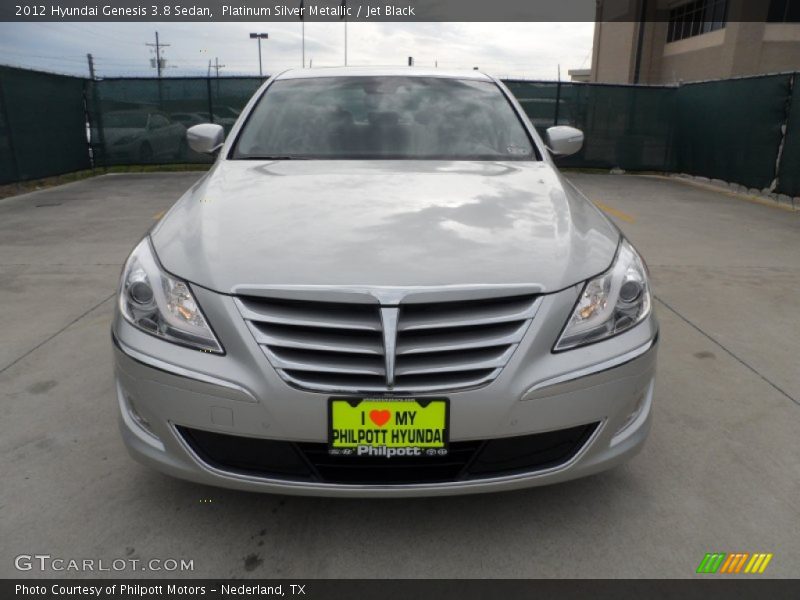 Platinum Silver Metallic / Jet Black 2012 Hyundai Genesis 3.8 Sedan