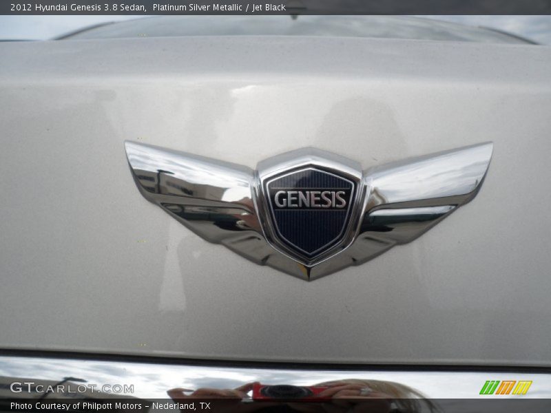 Platinum Silver Metallic / Jet Black 2012 Hyundai Genesis 3.8 Sedan