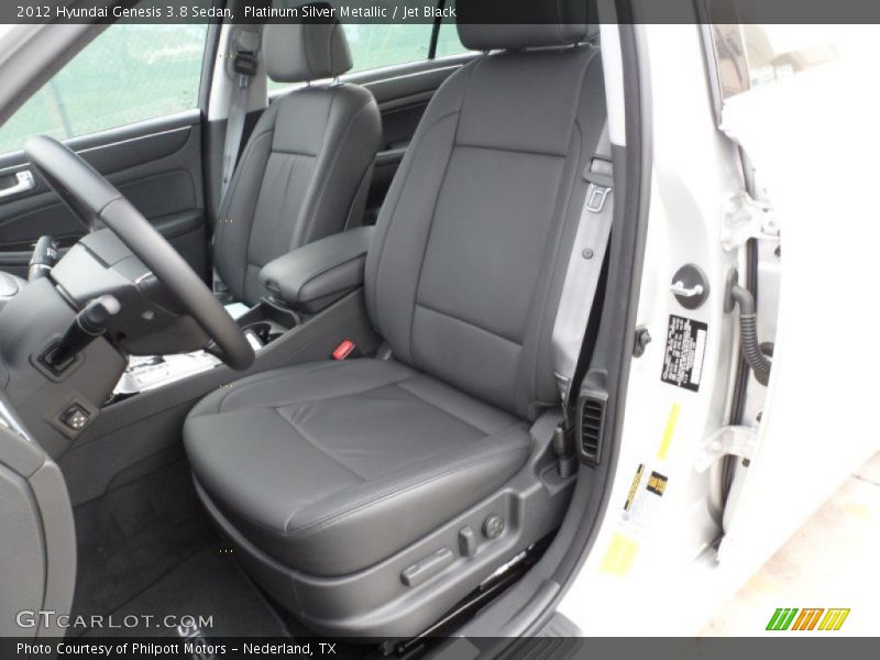 Platinum Silver Metallic / Jet Black 2012 Hyundai Genesis 3.8 Sedan