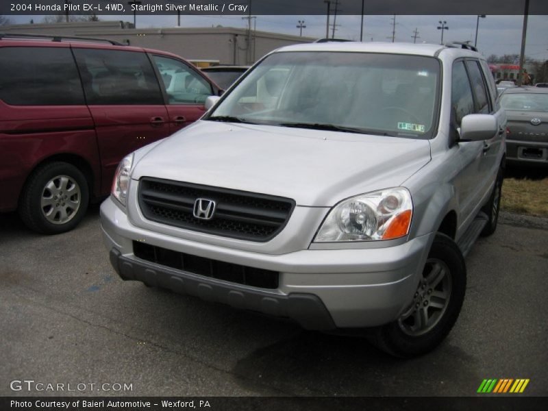 Starlight Silver Metallic / Gray 2004 Honda Pilot EX-L 4WD
