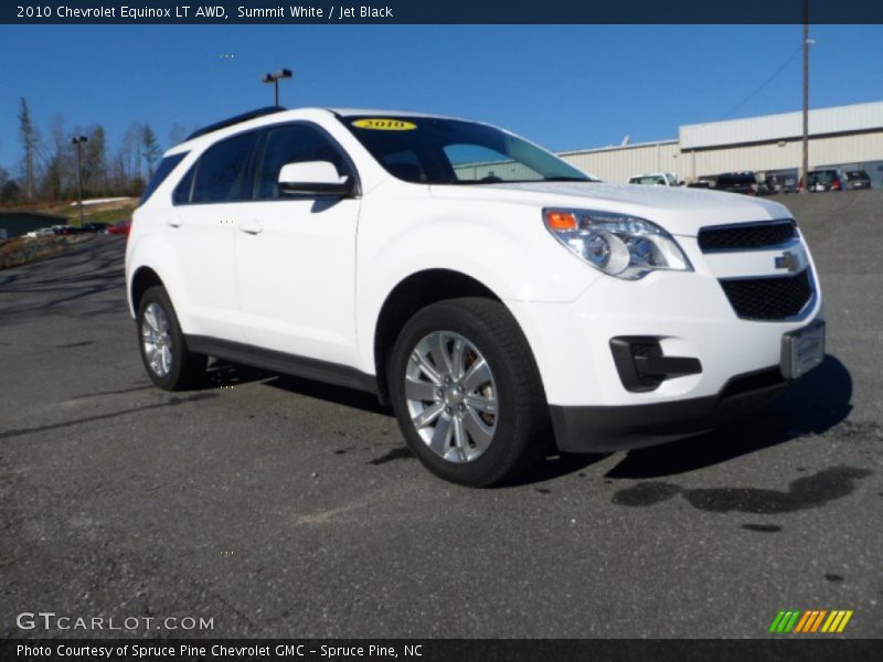 Summit White / Jet Black 2010 Chevrolet Equinox LT AWD