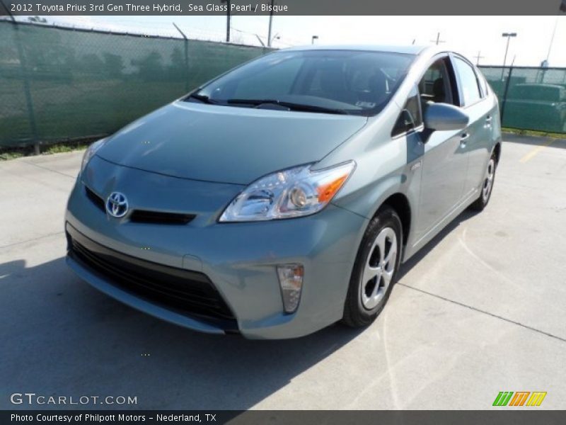 Sea Glass Pearl / Bisque 2012 Toyota Prius 3rd Gen Three Hybrid
