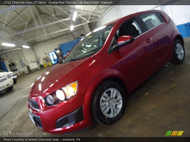 Crystal Red Tintcoat / Jet Black/Dark Titanium 2012 Chevrolet Sonic LT Hatch