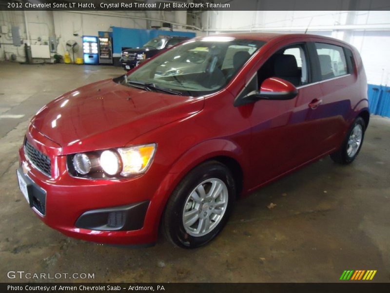 Crystal Red Tintcoat / Jet Black/Dark Titanium 2012 Chevrolet Sonic LT Hatch