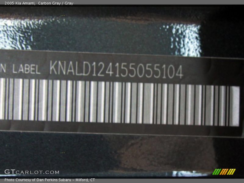 Carbon Gray / Gray 2005 Kia Amanti