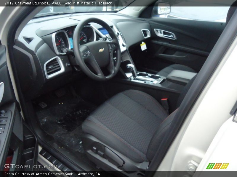 Gold Mist Metallic / Jet Black 2012 Chevrolet Equinox LS AWD