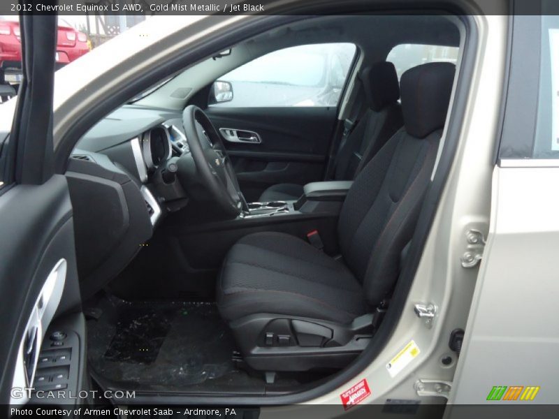Gold Mist Metallic / Jet Black 2012 Chevrolet Equinox LS AWD