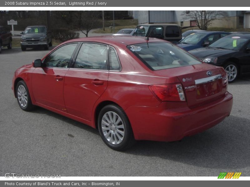 Lightning Red / Ivory 2008 Subaru Impreza 2.5i Sedan