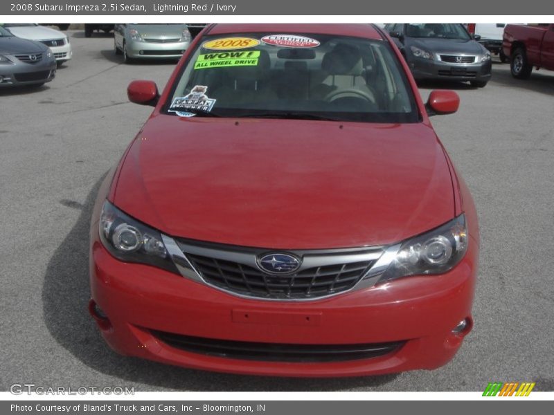 Lightning Red / Ivory 2008 Subaru Impreza 2.5i Sedan