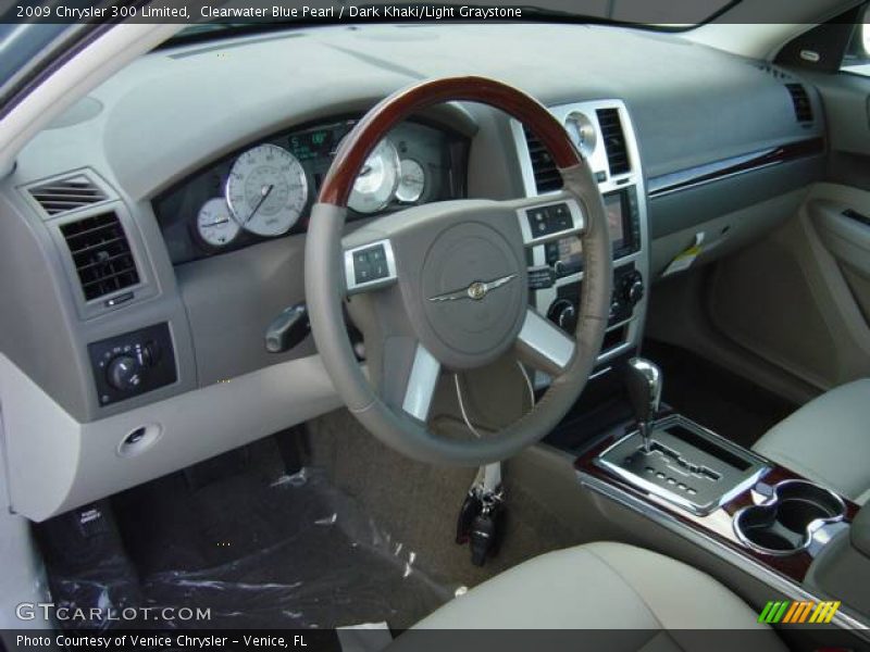 Clearwater Blue Pearl / Dark Khaki/Light Graystone 2009 Chrysler 300 Limited