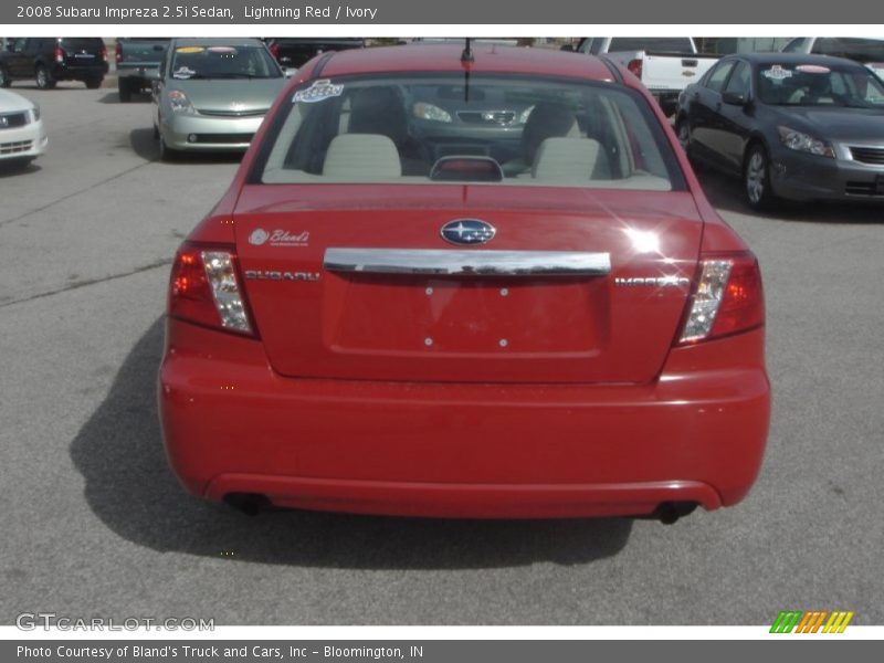 Lightning Red / Ivory 2008 Subaru Impreza 2.5i Sedan