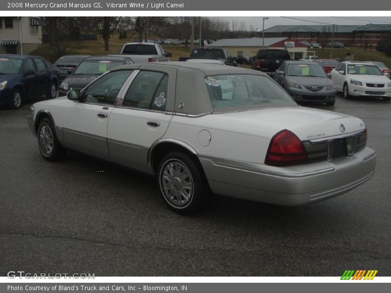 Vibrant White / Light Camel 2008 Mercury Grand Marquis GS