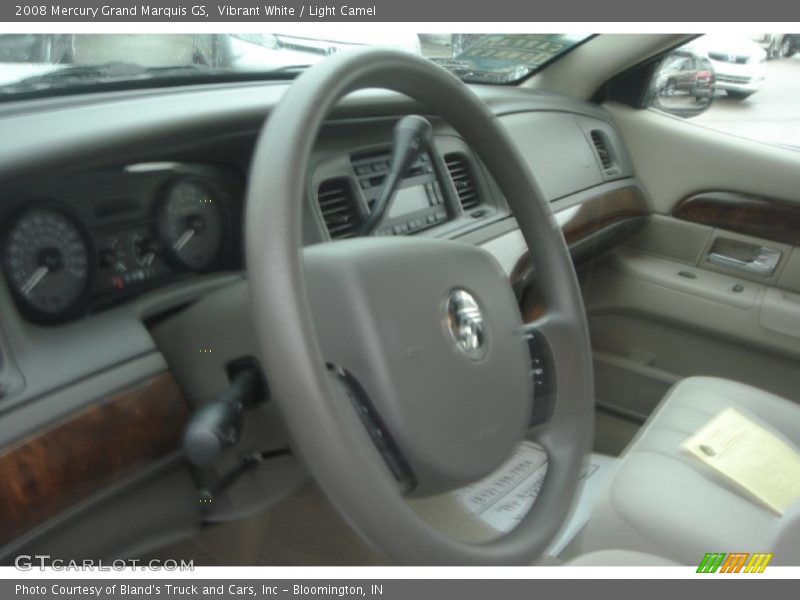 Vibrant White / Light Camel 2008 Mercury Grand Marquis GS