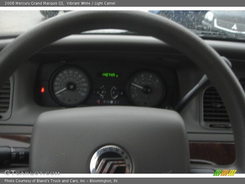 Vibrant White / Light Camel 2008 Mercury Grand Marquis GS