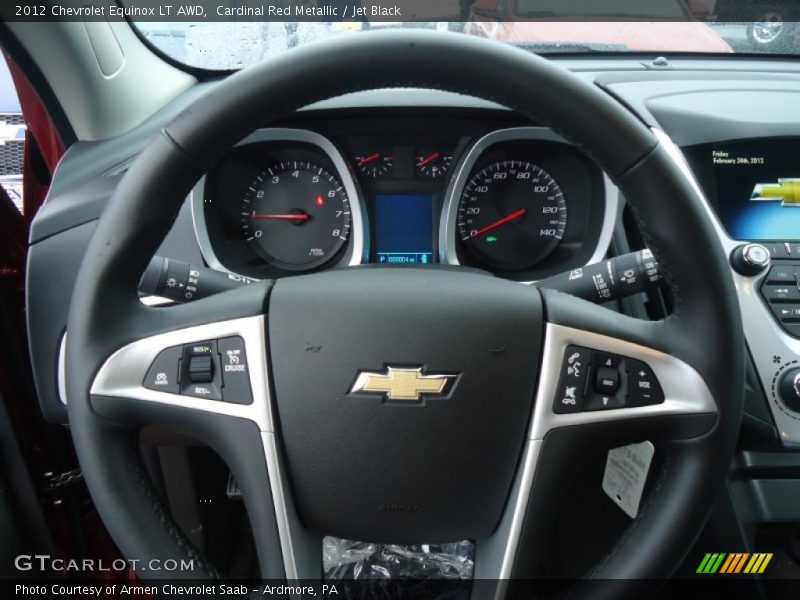 Cardinal Red Metallic / Jet Black 2012 Chevrolet Equinox LT AWD