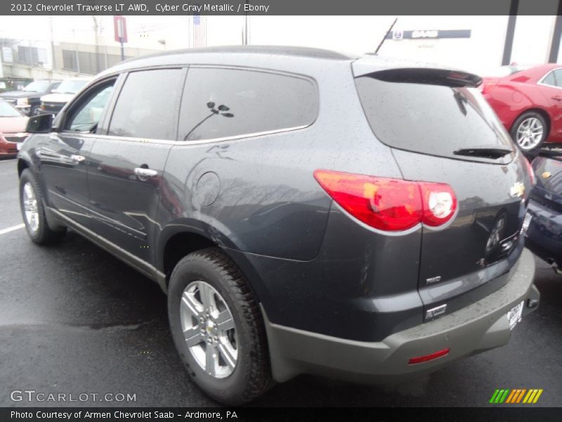 Cyber Gray Metallic / Ebony 2012 Chevrolet Traverse LT AWD