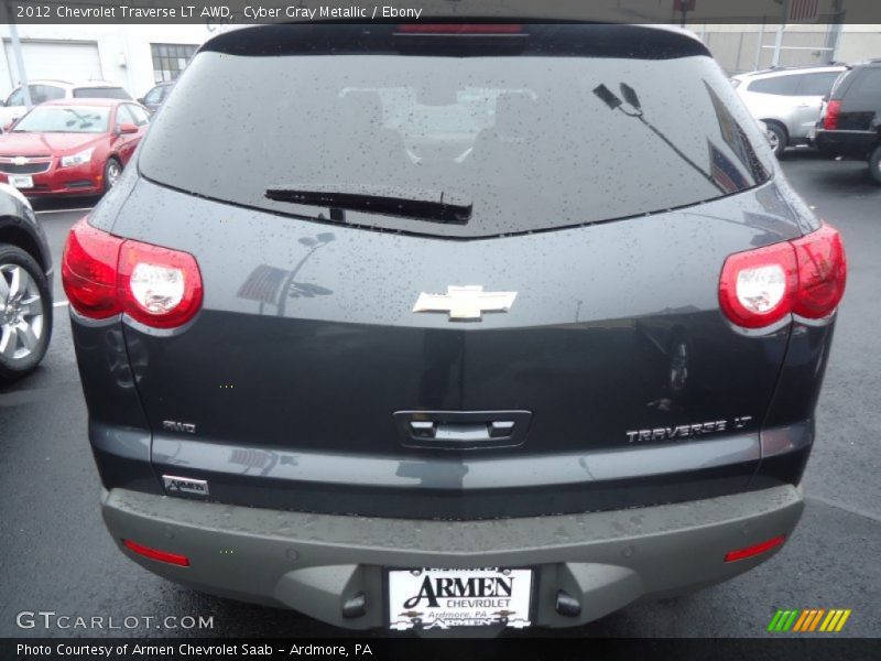 Cyber Gray Metallic / Ebony 2012 Chevrolet Traverse LT AWD
