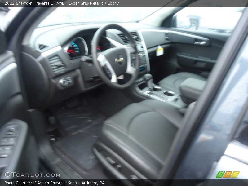 Cyber Gray Metallic / Ebony 2012 Chevrolet Traverse LT AWD