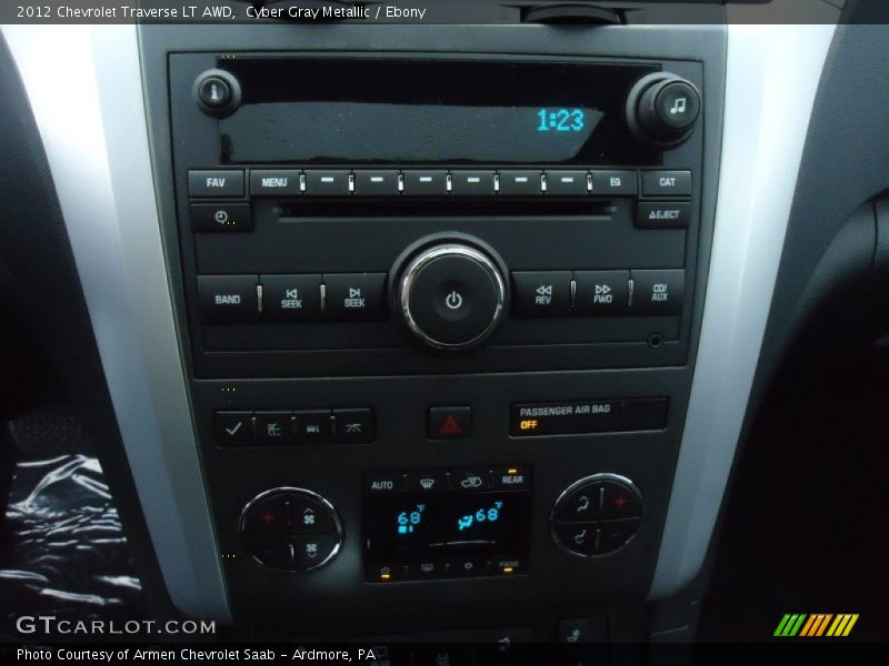 Cyber Gray Metallic / Ebony 2012 Chevrolet Traverse LT AWD