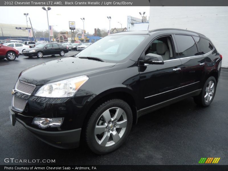 Black Granite Metallic / Light Gray/Ebony 2012 Chevrolet Traverse LTZ AWD