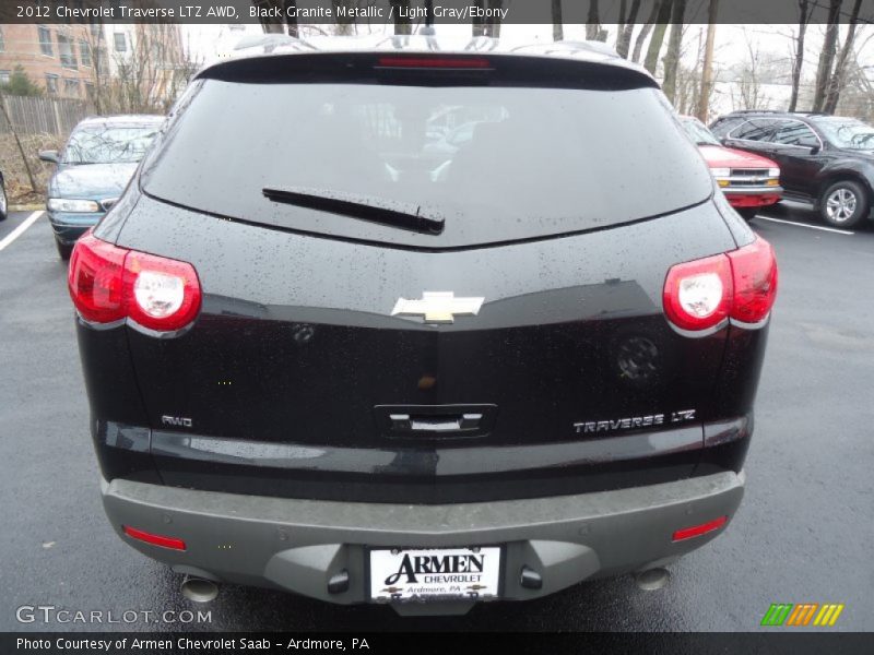 Black Granite Metallic / Light Gray/Ebony 2012 Chevrolet Traverse LTZ AWD