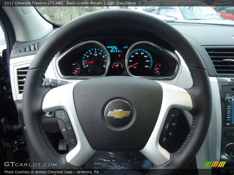 Black Granite Metallic / Light Gray/Ebony 2012 Chevrolet Traverse LTZ AWD