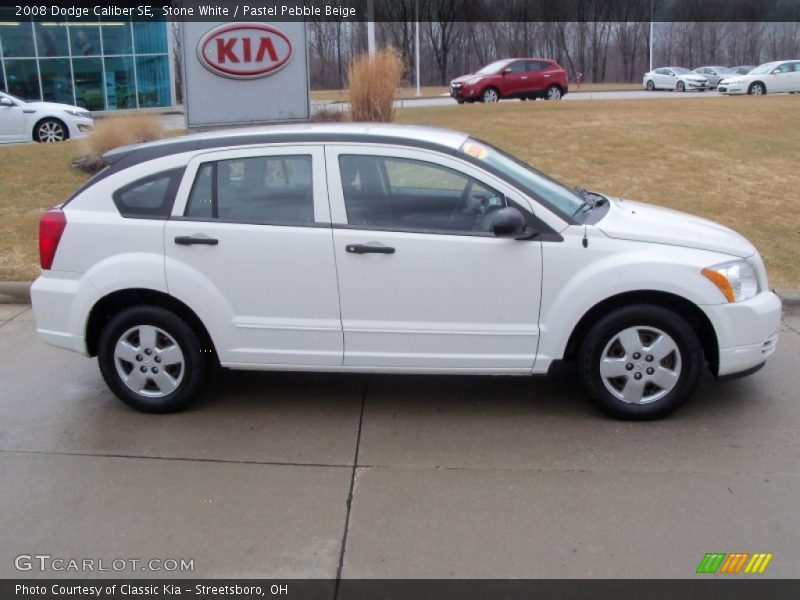 Stone White / Pastel Pebble Beige 2008 Dodge Caliber SE