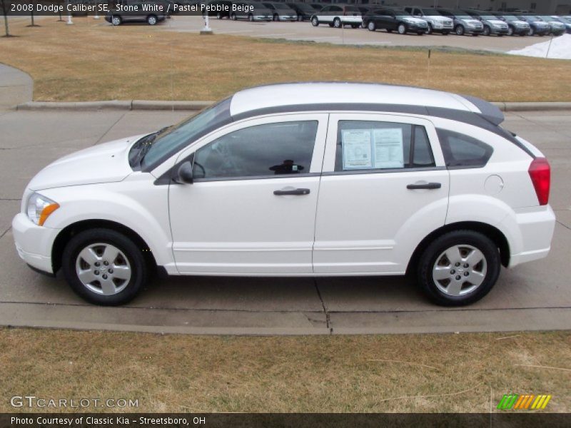 Stone White / Pastel Pebble Beige 2008 Dodge Caliber SE