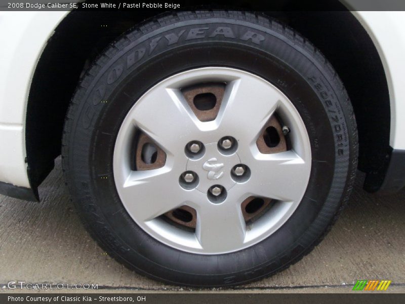 Stone White / Pastel Pebble Beige 2008 Dodge Caliber SE