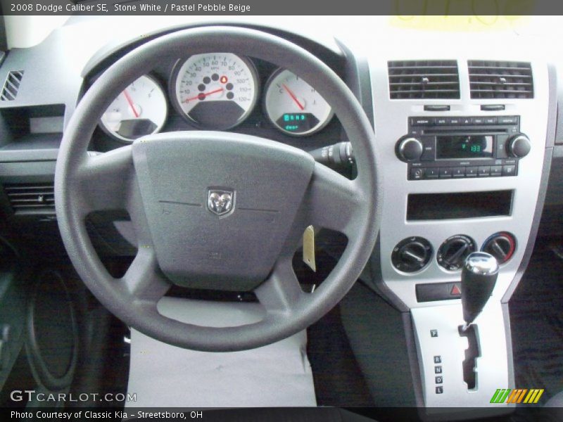 Stone White / Pastel Pebble Beige 2008 Dodge Caliber SE