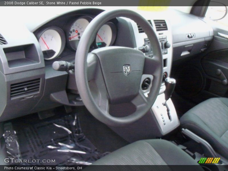Stone White / Pastel Pebble Beige 2008 Dodge Caliber SE