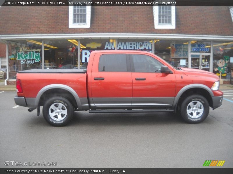 Sunburst Orange Pearl / Dark Slate/Medium Graystone 2009 Dodge Ram 1500 TRX4 Crew Cab 4x4